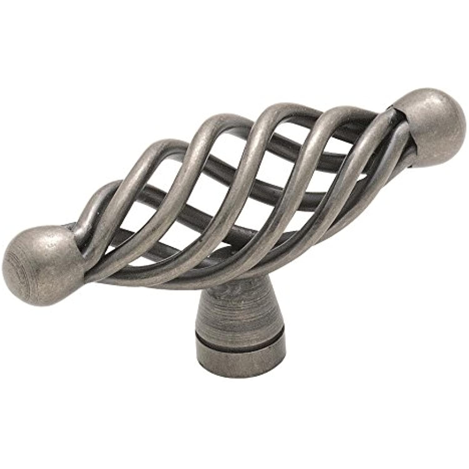 Amerock Village Classics T Cabinet Knob 2-3/4 in. D 1-1/2 in. Weathered Nickel 1 pk BP19321WN