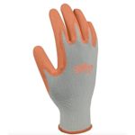 Digz Polyurethane Coating Stretch FIt Gray/Orange Gardening 75695-26 Gloves Small