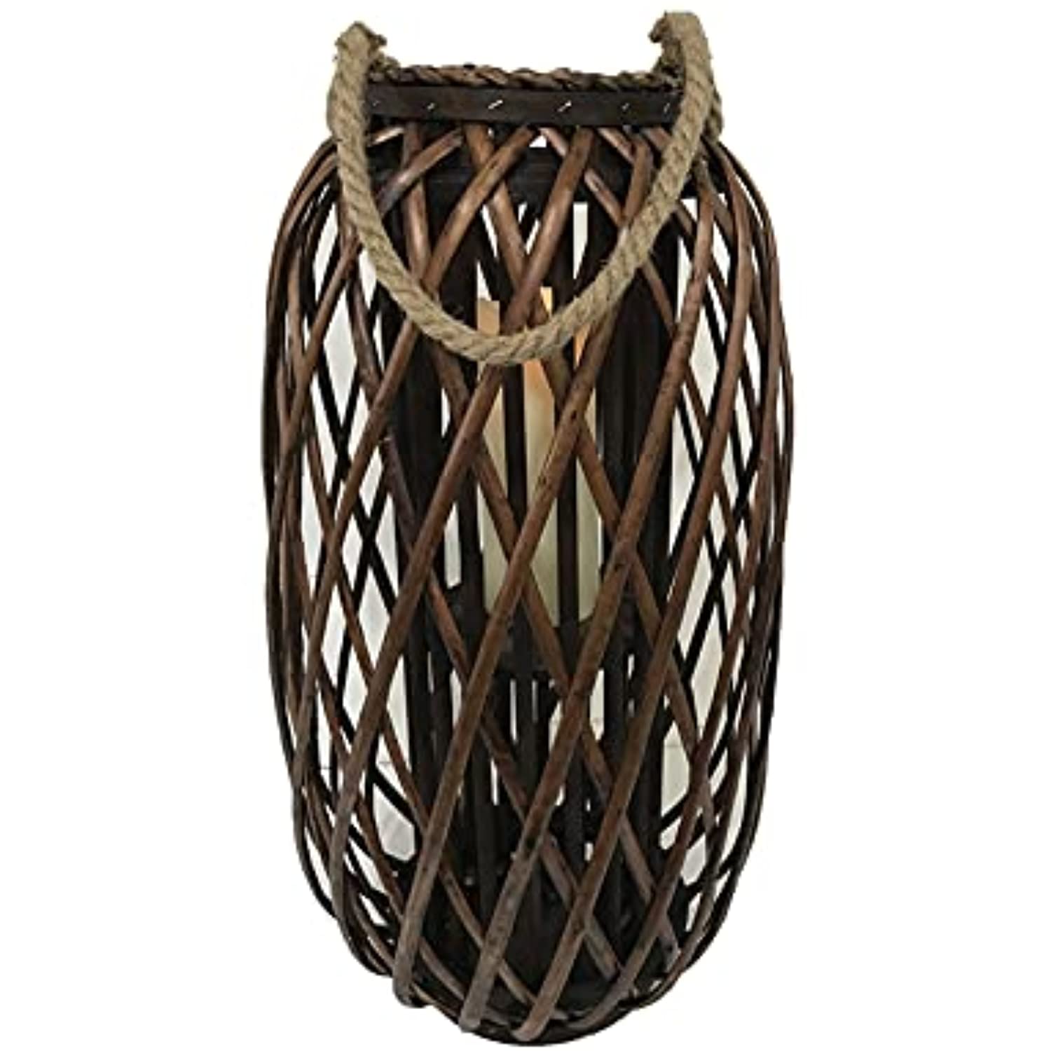 Infinity 24 in. Wood Willow Hanging Lantern Brown HY9303L (Case of 2)