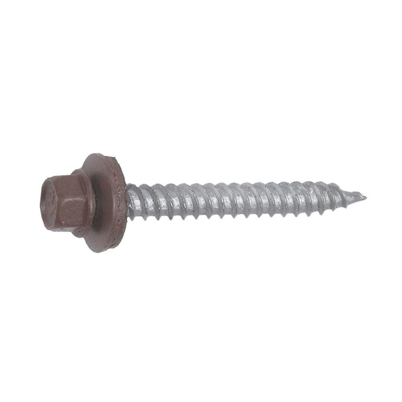 Grip-Rite Pro-Twist No. 9 Sizes S X 1-1/2 in. L Hex Hex Head Sheet Metal Screws 1 lb Brown NHWNW91121BRN