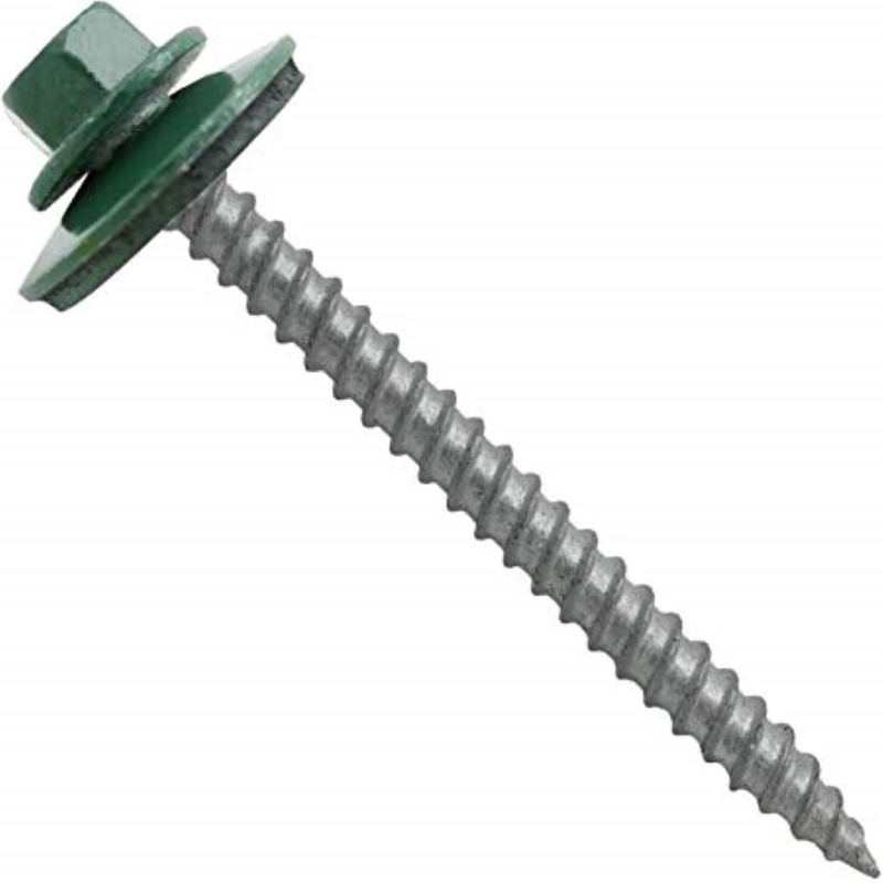 Grip-Rite Pro-Twist No. 9 Sizes S X 1-1/2 in. L Hex Hex Head Sheet Metal Screws 1 lb Green NHWNW91121GRN