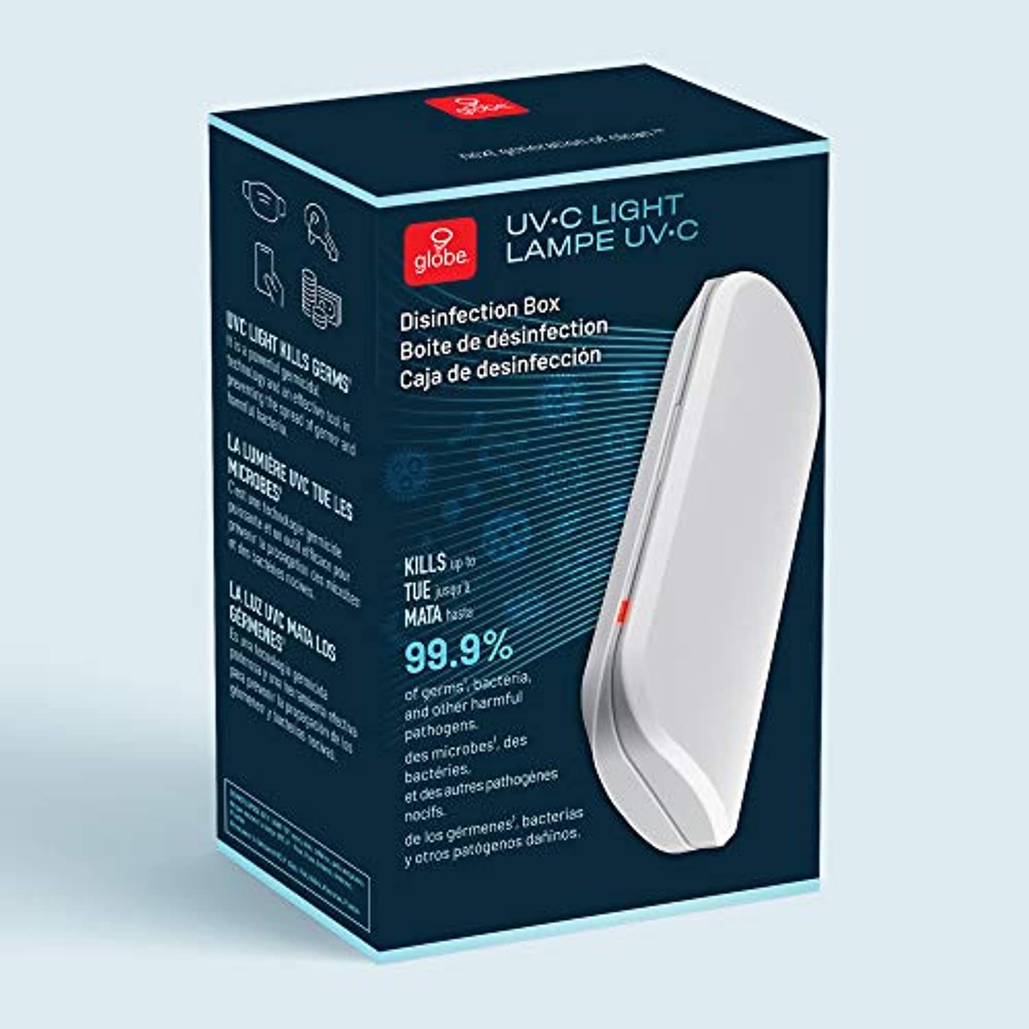 Globe Electric UV-C Light Cell Phone Disinfection Box 60057 - Image 10