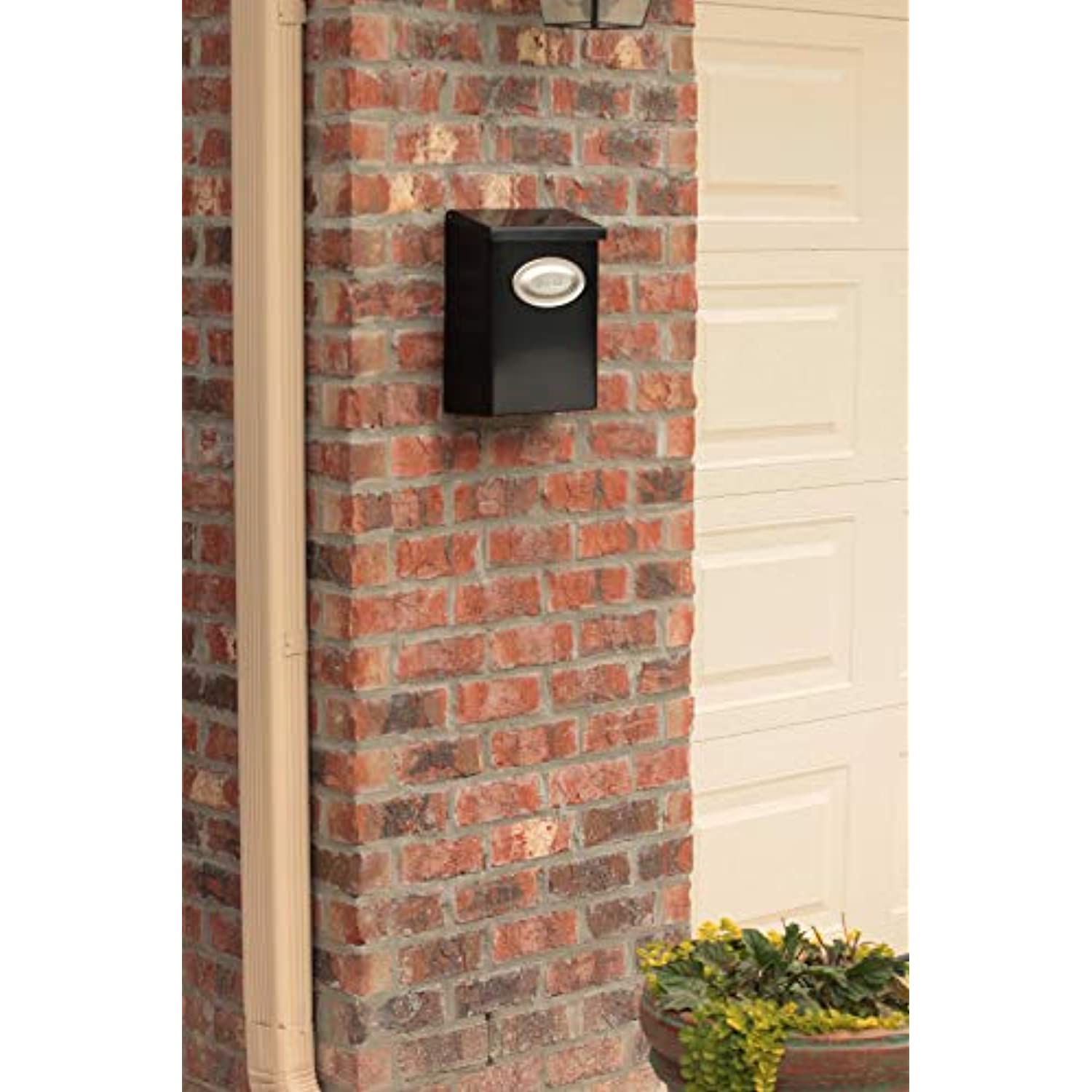 Gibraltar Mailboxes Designer Classic Galvanized Steel Wall Mount Black Mailbox DVK00000 - Image 5