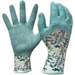 Digz Latex Coated Garden Gloves  Latex Coated Stretch FIt Gray/Orange Gardening Gloves Small 75380-26
