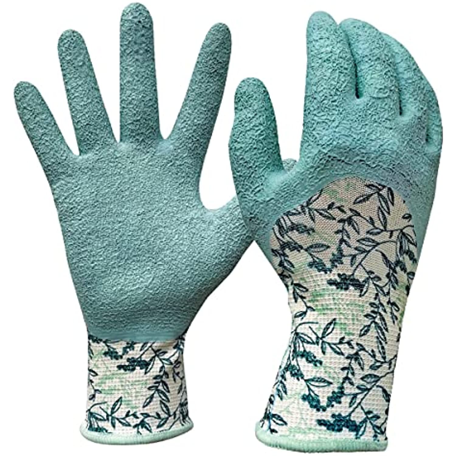 Digz Latex Coated Garden Gloves Latex Coated Stretch FIt Gray/Orange Gardening Gloves Small 75380-26