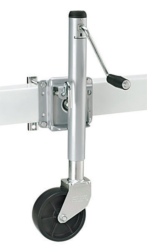 REESE Towpower Trailer Jack, Heavy-Duty Swivel Mount, 6-Inch Wheel, Chrome 74410