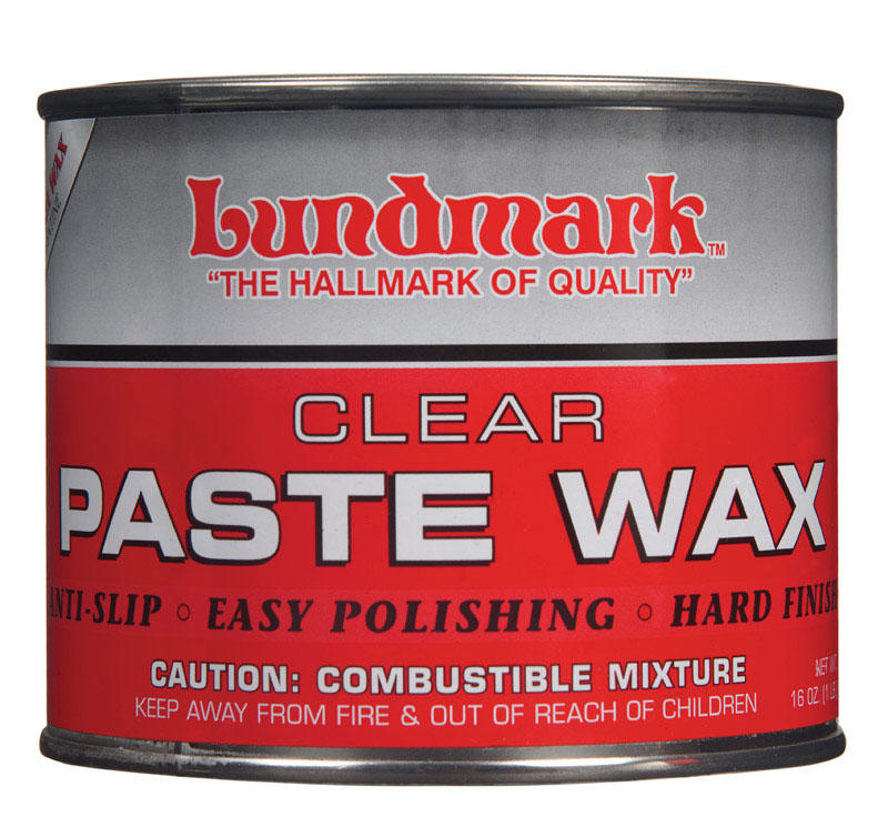 Lundmark Clear Paste Wax Hand Rubbed Old World Floor Wax Paste 16 oz. 3206P001
