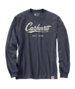 Carhartt Loose Fit Heavyweight Long-Sleeve Hand-Painted Graphic T-Shirt - Bluestone