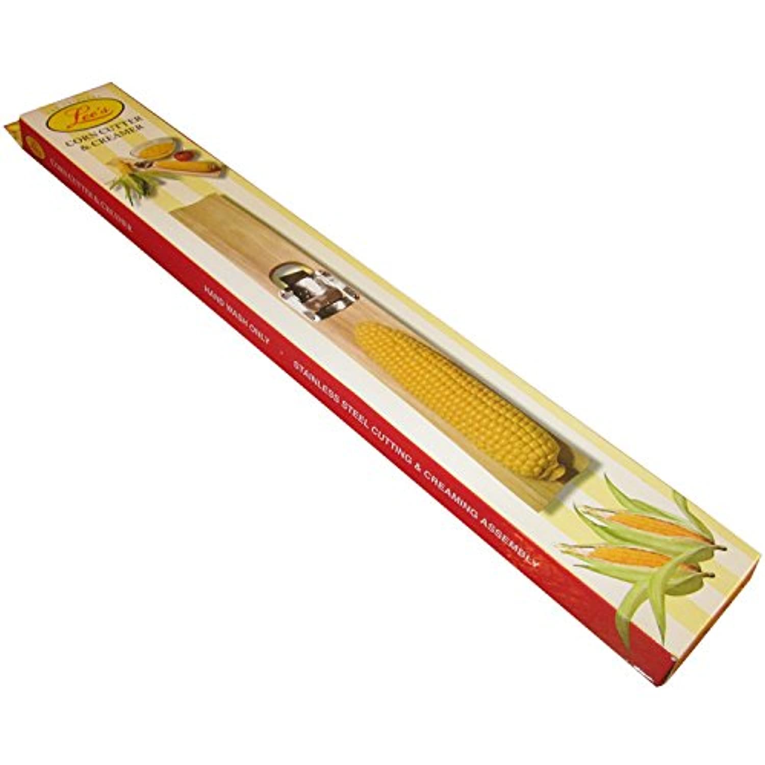 Lee's MFG Stainless Steel/Wood Corn Cutter - Image 3