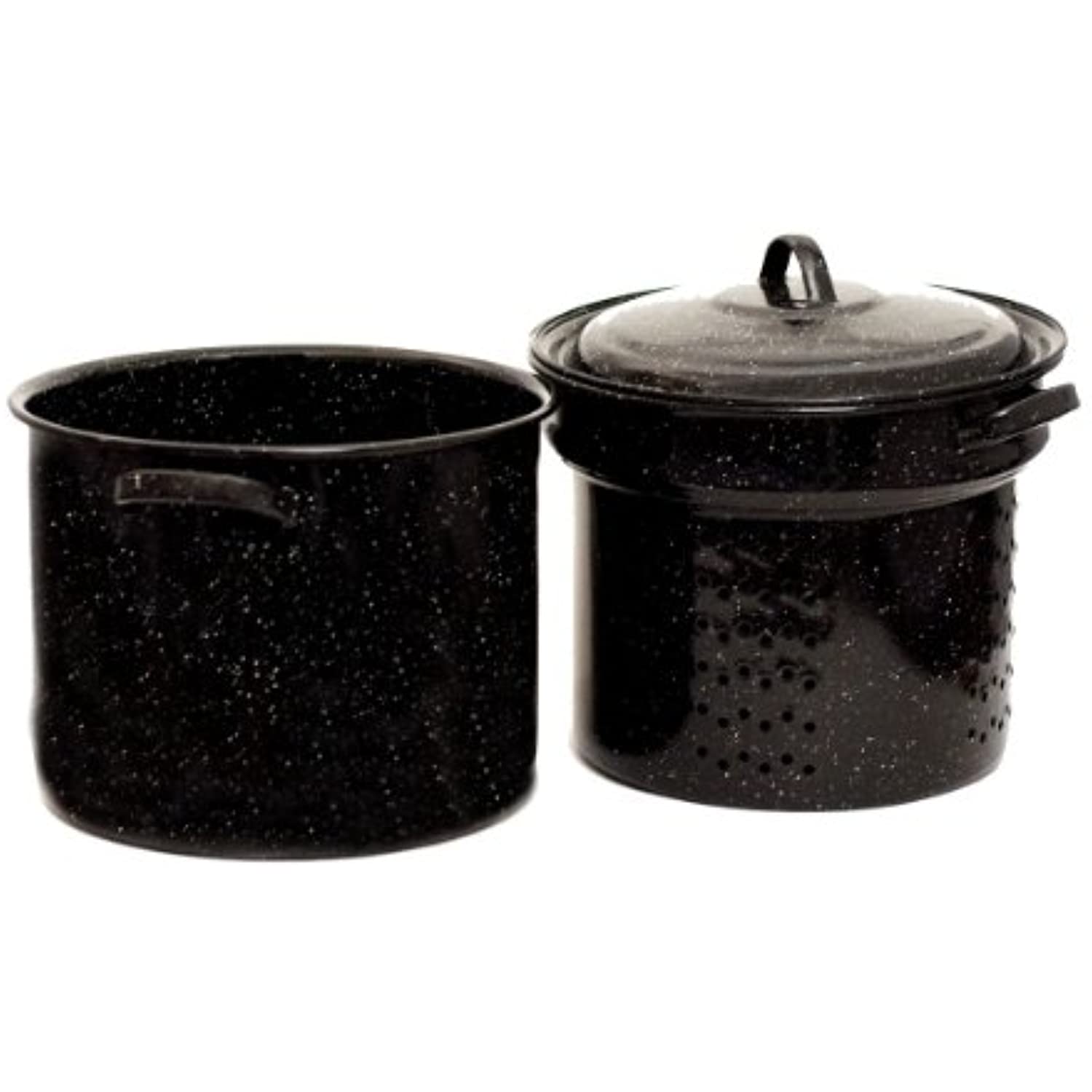 Columbian Home Granite Ware Ceramic Over Steel Blancher 7.5 qt Black - Image 3