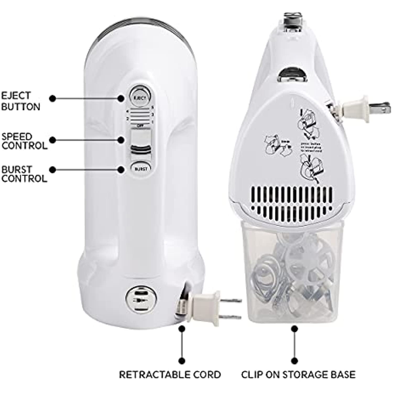 Kenmore White 5 speed Hand Mixer - Image 5