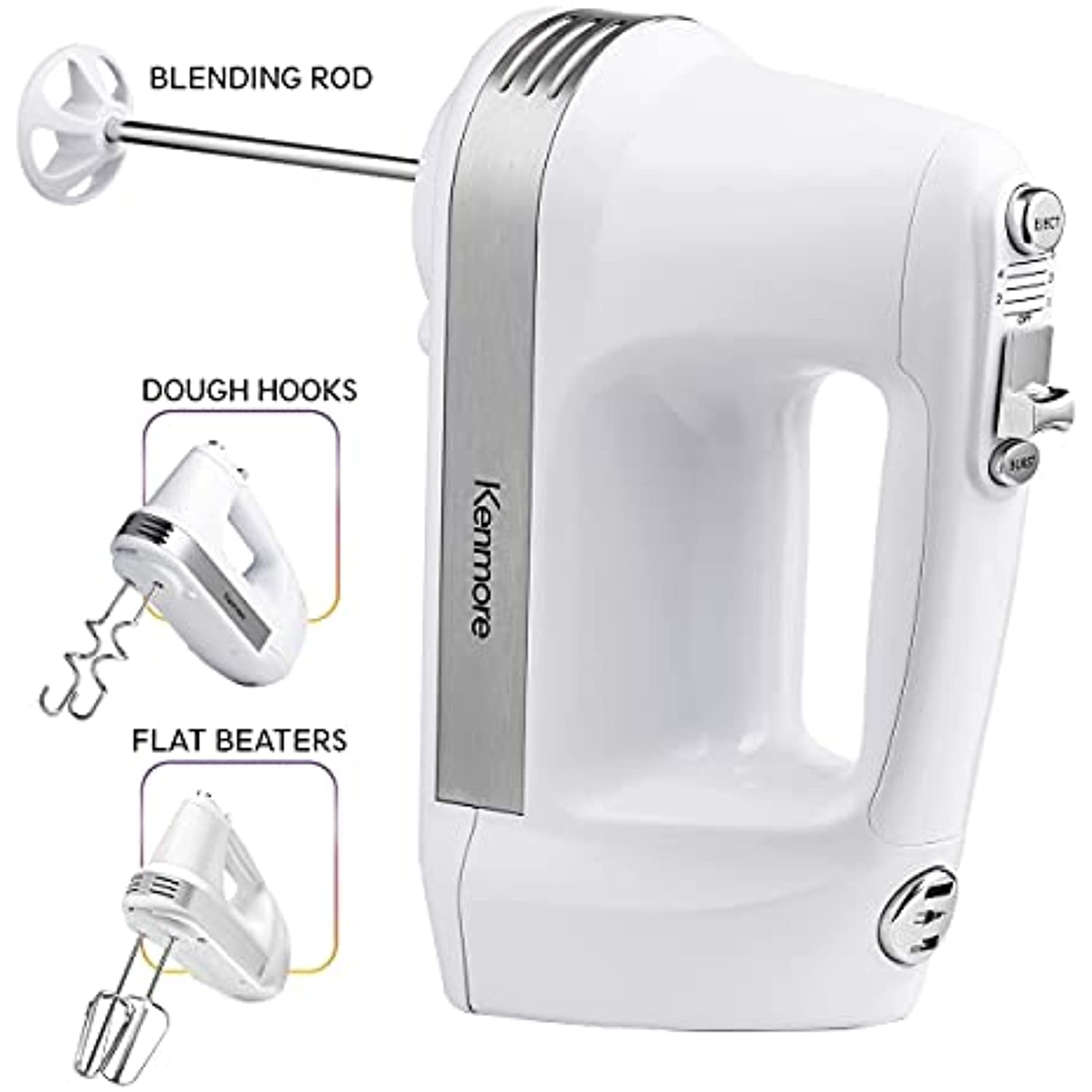 Kenmore White 5 speed Hand Mixer - Image 4