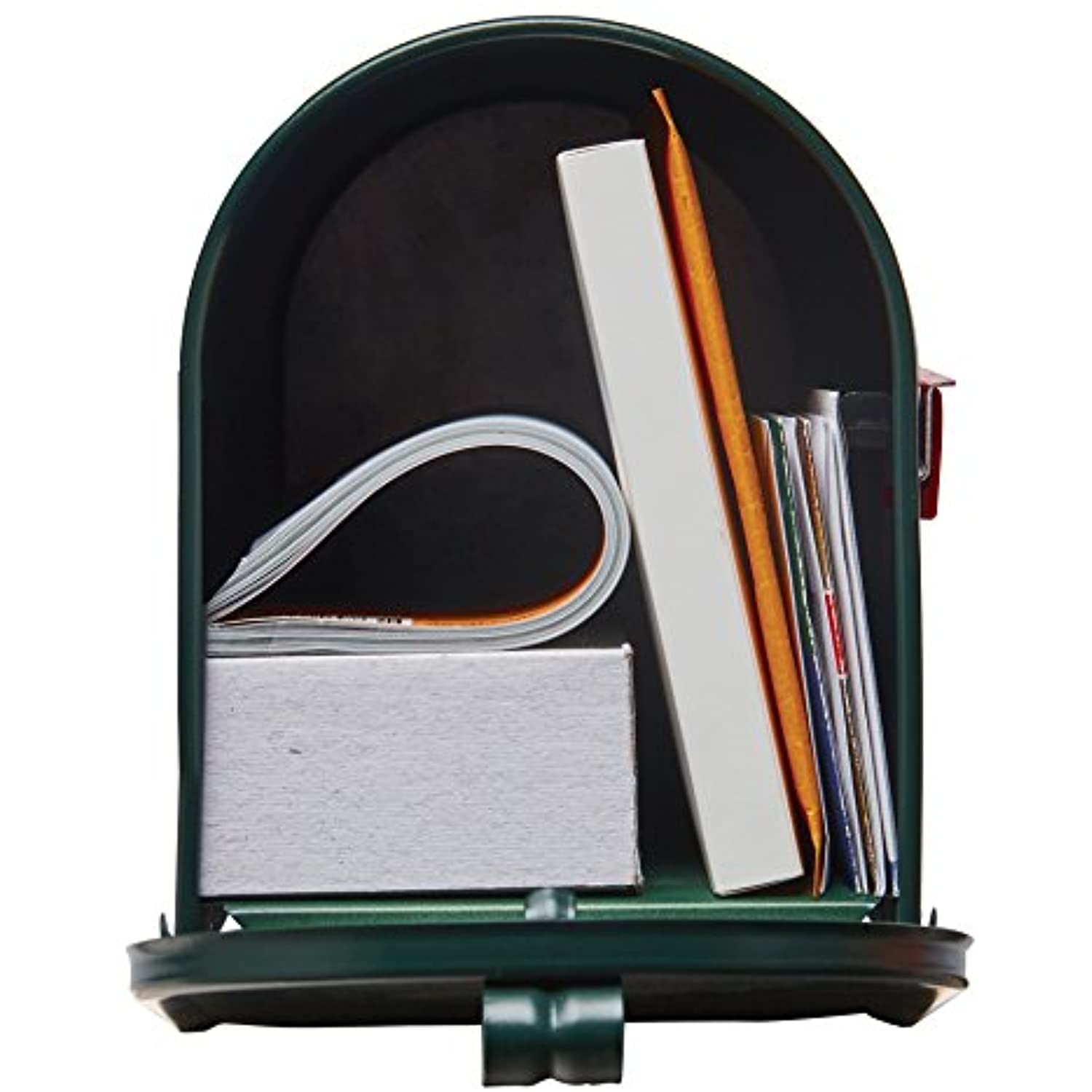 Gibraltar Mailboxes Elite Classic Galvanized Steel Post Mount Green Mailbox - Image 2