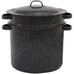 Columbian Home Granite Ware Ceramic Over Steel Blancher 7.5 qt Black